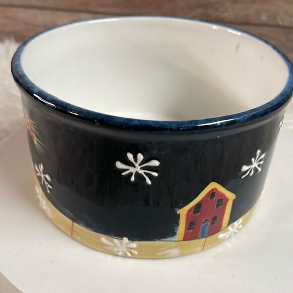 CERTIFIED INT’L Susan Wiget Certified Ceramic Snowman 2.75x5” Candle Holder Dip - Picture 3 of 5